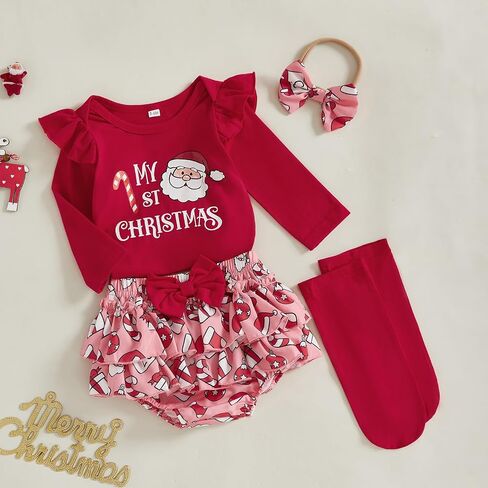 My First Halloween Baby Girl Outfit Newborn Onesie Skirt Set Infant Long Sleeve Romper With Socks Fall Clothes in Kuwait