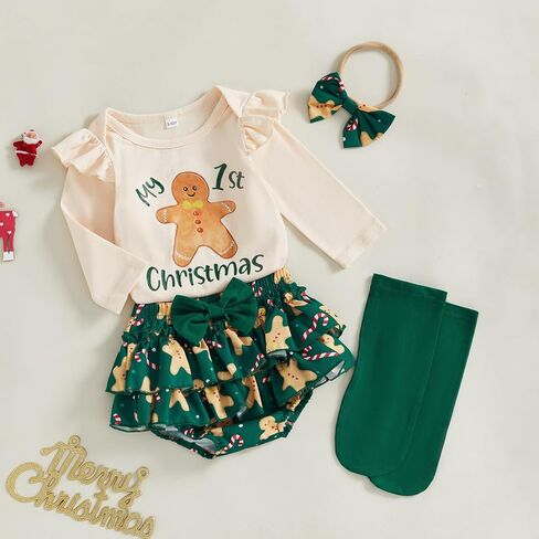 My First Halloween Baby Girl Outfit Newborn Onesie Skirt Set Infant Long Sleeve Romper With Socks Fall Clothes in Kuwait