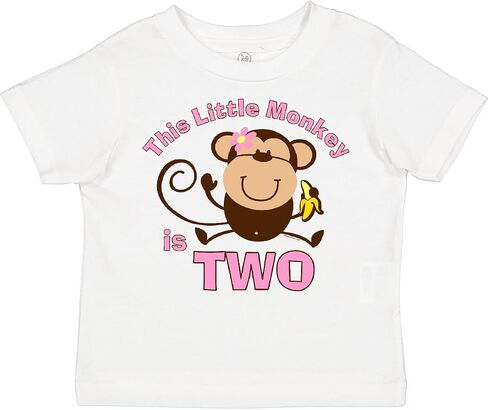 inktastic Little Monkey Girl 2nd Birthday Toddler T-Shirt in Saudi Arabia