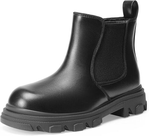 DREAM PAIRS Girls Chelsea Boots Side Zipper Interchangeable Accessories Ankle Booties Toddler/Little Kid/Big Kid in Kuwait