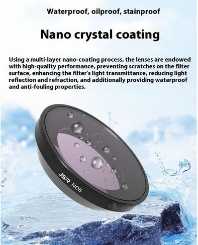 Filter/Lens Filter Set for Insta360 Go Ultra Camera,Optical Glass High Light Transmittance Multi-Layer Coating Waterproof Scratch-Resistant and dust-Proof (ND-PL 8 16 32 64) in Saudi Arabia