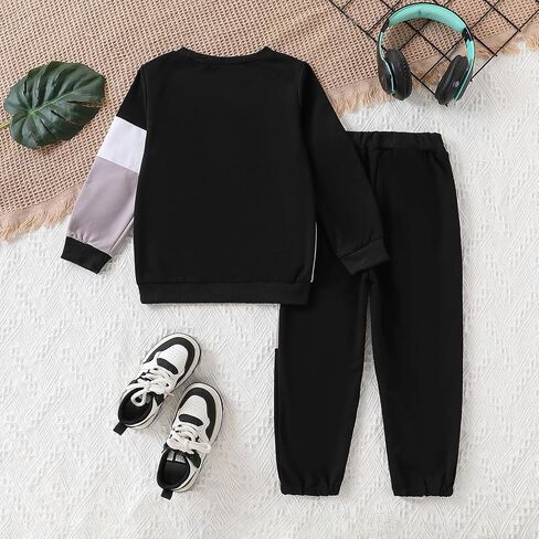 Size 3-12 Years Toddler Boys Clothes 2 Piece Long Sleeve Sweatshirt & Pants Casual Kids Boy Fall Winter Outfits Set in Saudi Arabia