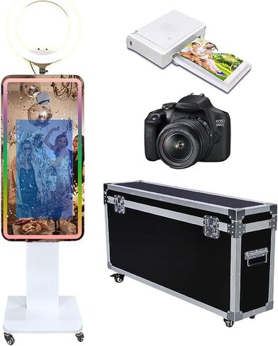 Magic Mirror 21.5" Touch Screen Mirror Photo Booth Selfie Photobooth Machine with DSLR Camera for Event Rental Wedding Party in Kuwait