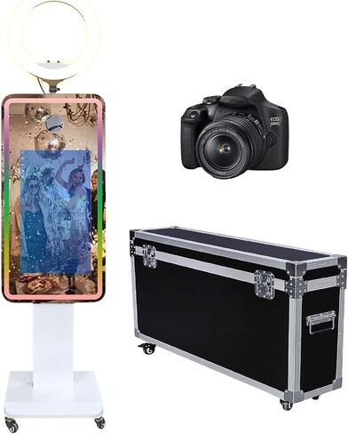 Magic Mirror 21.5" Touch Screen Mirror Photo Booth Selfie Photobooth Machine with DSLR Camera for Event Rental Wedding Party in Kuwait