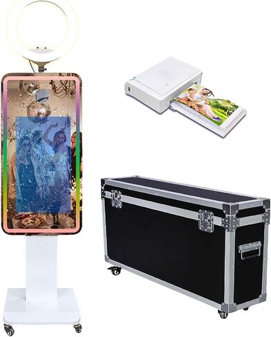 Magic Mirror 21.5" Touch Screen Mirror Photo Booth Selfie Photobooth Machine with DSLR Camera for Event Rental Wedding Party in Kuwait