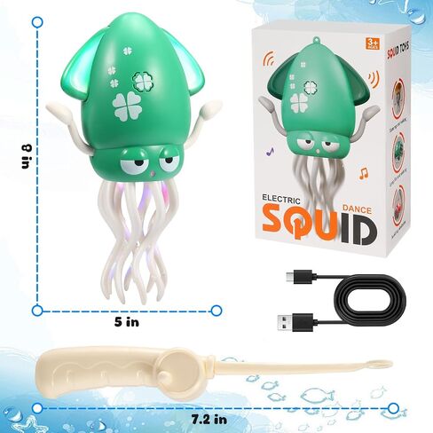 لعبة Maolyoz Interactive Dancing Octopus for Baby-زاحف الأطفال الموسيقي الخفيف ، ألعاب Tummy Time ، هدايا أعياد الميلاد الحسية للموسيقى للأطفال (أخضر) in Kuwait