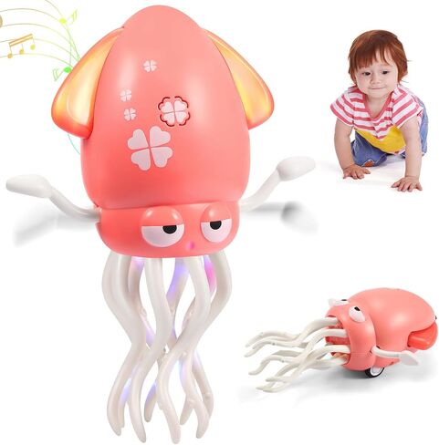 لعبة Maolyoz Interactive Dancing Octopus for Baby-زاحف الأطفال الموسيقي الخفيف ، ألعاب Tummy Time ، هدايا أعياد الميلاد الحسية للموسيقى للأطفال (أخضر) in Kuwait