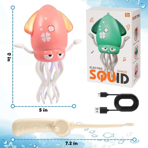 لعبة Maolyoz Interactive Dancing Octopus for Baby-زاحف الأطفال الموسيقي الخفيف ، ألعاب Tummy Time ، هدايا أعياد الميلاد الحسية للموسيقى للأطفال (أخضر) in Kuwait