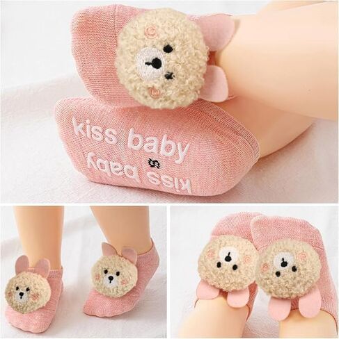 SFGHOUSE Baby Girl Socks,Non-Slip Grips for Babies Toddler Princess Girls Low Cut Ankle Socks 0-6 Months in Saudi Arabia