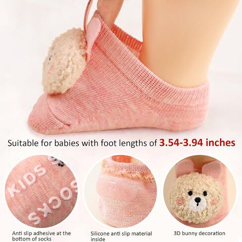SFGHOUSE Baby Girl Socks,Non-Slip Grips for Babies Toddler Princess Girls Low Cut Ankle Socks 0-6 Months in Saudi Arabia