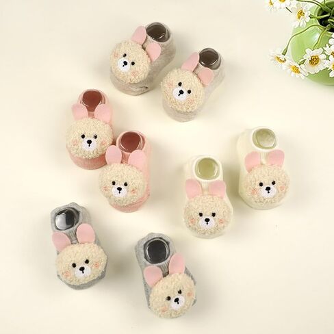 SFGHOUSE Baby Girl Socks,Non-Slip Grips for Babies Toddler Princess Girls Low Cut Ankle Socks 0-6 Months in Saudi Arabia