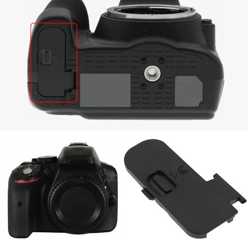 The Lord of the Tools Camera Battery Door Cover Battery Door Chamber Cover Lid Snap-On Cap Compatible with Nikon D3200 D3300 D5200 in Saudi Arabia