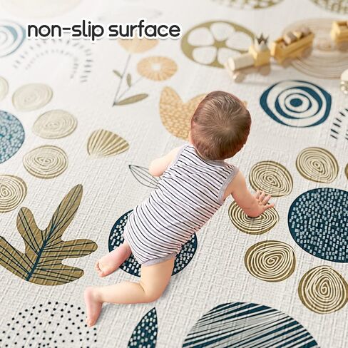 Mloong Baby Play Mat للأرضية ، 59 × 71 × 0.4 بوصة للطفل مع حقيبة حمل ، حصيرة لعب قابلة للطي ، حصيرة لعب الرغوة للأطفال ، حصيرة كارلوينج مقاومة للماء للطفل ، تلعب كبير للرضي in Kuwait