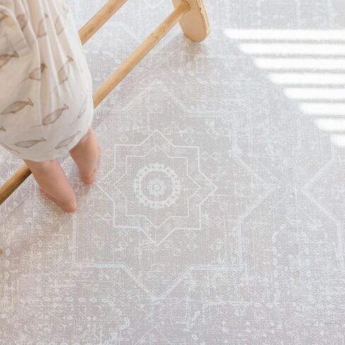 Little Landings Baby Play Mat for Floor - Eden (6x8ft) - Premium EVA Foam Play Mat for Babies & Toddlers (Ages 0-5+) - Non-Toxic Playmat for Tummy Time, Crawling & Playroom - Stylish & Comfortable in Saudi Arabia