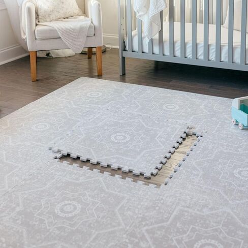 حصيلة لعب الأطفال للأرضية - عدن (4x6ft) - حصيرة Premium Eva Foam Play for Babies & Toddlers - مثالية لوقت البطن ، الزحف ، غرفة اللعب - أطفال أنيقين ومريحين. in Saudi Arabia