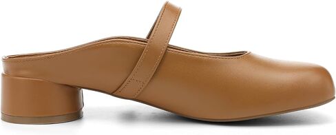 UBFEN Womens Mary Jane Mules Slip On Dressy Slides Chunky Low Heel Comfortable Round Toe Shoes in Saudi Arabia