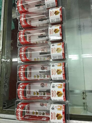 Diablo Carbide مزدوج الفلوت جهاز التوجيه المستقيم للخشب ، والخشب الرقائقي ، والمواد المركبة -1/4 "القطر ، 1/4" شانك ، 24000 كحد أقصى RPM - DR04108 in Saudi Arabia