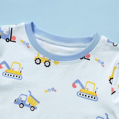 طبع كيد كوتون بيجاما قمة قصيرة الأكمام مع سروال طفل بويز PJS ملابس النوم in Kuwait