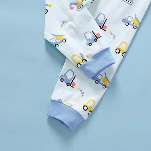 طبع كيد كوتون بيجاما قمة قصيرة الأكمام مع سروال طفل بويز PJS ملابس النوم in Kuwait