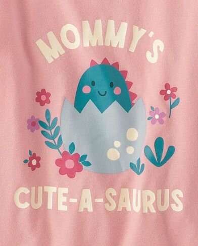 The Children's Place ، Baby Girls ، و Toddler Family ، Mom ، Dad ، Sibling Short Sleeve Graphic Thirts ، Multipacks ، Dino/Family/Daddy 3 Pack in Kuwait
