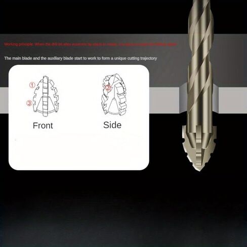 4Pcs High-Strength Eccentric Twist Drill Bit Four-Flute Sawtooth Eccentric Drill Bit Multifunction Drill Bit Set for Concrete/Glass/Brick/Cement/Tile/Wood Tip Size 1/4-1/2 in Saudi Arabia