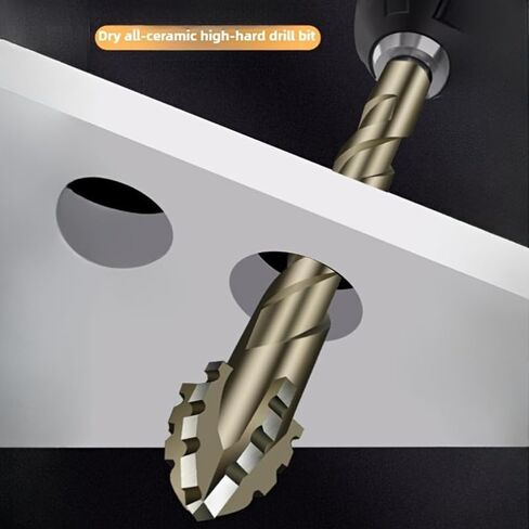 4Pcs High-Strength Eccentric Twist Drill Bit Four-Flute Sawtooth Eccentric Drill Bit Multifunction Drill Bit Set for Concrete/Glass/Brick/Cement/Tile/Wood Tip Size 1/4-1/2 in Saudi Arabia