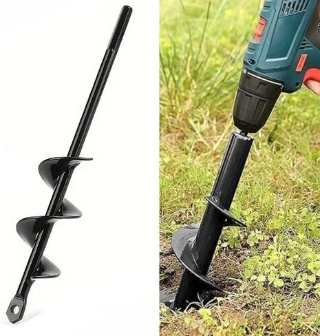 1pc مثقاب شاقة في حديقة الحديقة - 3/8 "، حفر لوحة أسمنت سداسية للزراعة ، زارع بتات دوامة مع عمود فولاذي صلبة ومنظم بتات سداسية in Saudi Arabia