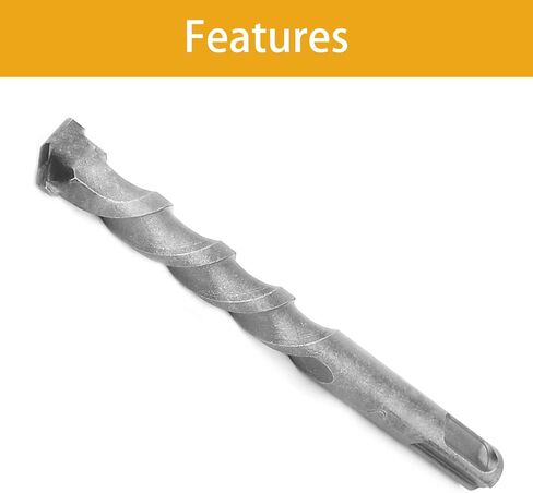 2pcs بتات حفر البناء 12 مم ، طول 150 مم ، متري 1/2 بوصة × 6 بوصات متداولات مطرقة طويلة ، كربيد تميل إلى كتلة الحجر الأسمنت من الطوب الخرساني ، شانك مستدير ل SDS تأثير الحفر in Saudi Arabia