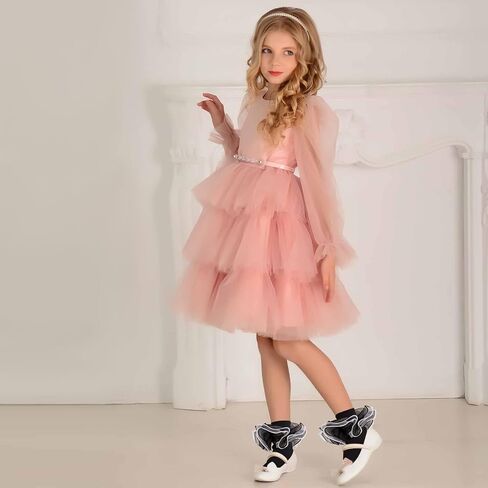 Girls Ruffle Socks Toddler 4-Layer Big Lace Frilly Dress Socks Turn Cuff Fancy Pageant Sock for Baby Girl Little Kids in Saudi Arabia