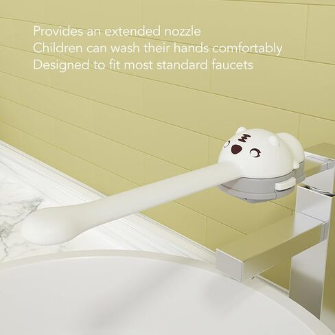 Drfeify Kids Faucet Handle Extender, 17cm Switch Extension, Universal Cartoon Animal Sink Handle Extender for Toddlers (Cream) in Saudi Arabia