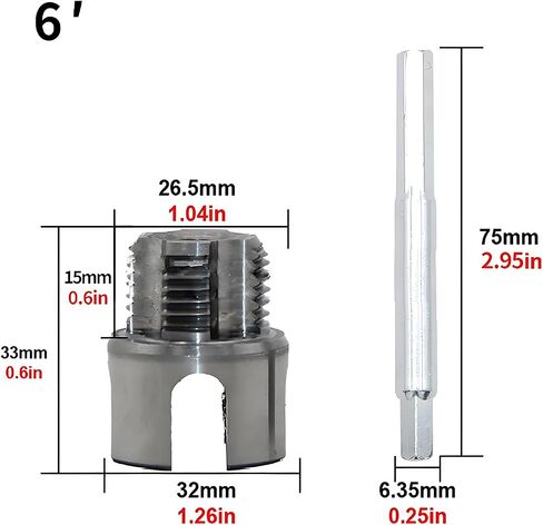 2025 Integrated Internal & External Pipe Threading Tool - Dual-Function Drill-Powered PVC Thread Cutter Kit for 1/2" (DN15) & 3/4" (DN20) Pipes - 2-in-1 Set (1/2 inch and 3/4 inch) in Saudi Arabia