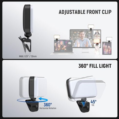 NEEWER Entry Level Version LED Selfie Light, Plastic Clip on Phone Fill Lighting for iPhone, 66 LEDs CRI92 Portable for Computer Laptop Webcam Zoom Video Conference Makeup Recording Streaming, N6 in Saudi Arabia