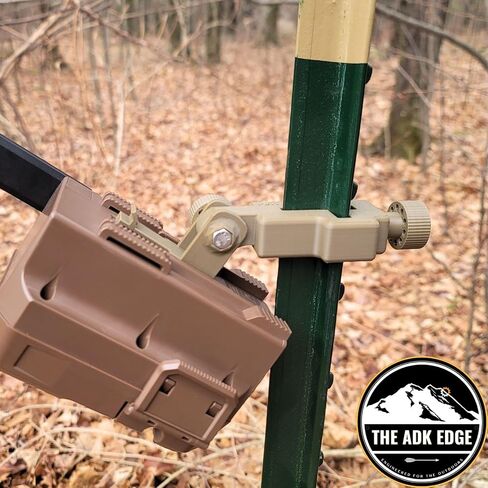 ADK Edge T-Post Trail Camera Mount V2 متوافق مع Moultrie Edge-مصممة خصيصًا ، أقل أدوات ، إمالة ، قابلة للتعديل ، متعددة الاستخدام in Saudi Arabia