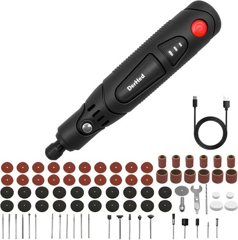 Mini Cordless Rotary Tool Kit with 82 Accessories, 3 Speeds 17000RPM and Type-C Charging Port for Polishing, Sanding, Cutting, Engraving, DIY Handicrafts Rotary Tool Kit in Saudi Arabia