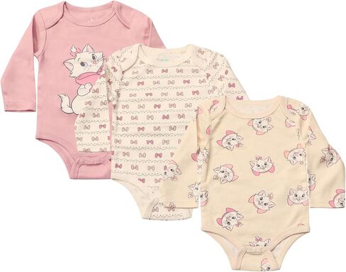 Magic Threadz Disney Clothes Baby Girls Bodysuit 3 pack - Minnie Mouse & Marie من Aristocats Bodysuits Newborn - الرضيع in Kuwait