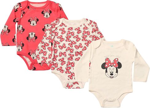 Magic Threadz Disney Clothes Baby Girls Bodysuit 3 pack - Minnie Mouse & Marie من Aristocats Bodysuits Newborn - الرضيع in Kuwait