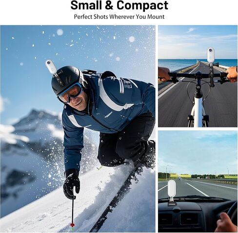 4K Mini WiFi Action Camera 128GB Thumb Pov Portable Body Cam مسجل فيديو يمكن ارتداؤه مع كاميرا الفيديو المقاومة للماء IPX7 ، جبل خوذة ، مغناطيسي ، Pocket Sport DV لركوب الدراجات ، الحيوانات الأليفة ، المدونة (أبيض) in Kuwait