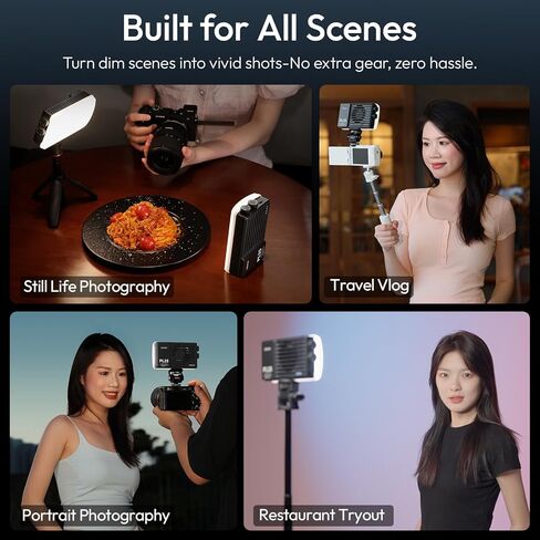 Ulanzi PL25 ضوء الفيديو ، 25W LED LED LID LIGHT MINI لوحة ثنائية اللون للتصوير الفوتوغرافي DSLR ، 3200LUX ، CRI≥96 2700K-6500K ، 2000MAH إضاءة محمولة قابلة لإعادة الشحن للصورة ، الفيديو ، يوتيوب ، ملازم ، ملازم in Saudi Arabia