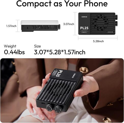 Ulanzi PL25 ضوء الفيديو ، 25W LED LED LID LIGHT MINI لوحة ثنائية اللون للتصوير الفوتوغرافي DSLR ، 3200LUX ، CRI≥96 2700K-6500K ، 2000MAH إضاءة محمولة قابلة لإعادة الشحن للصورة ، الفيديو ، يوتيوب ، ملازم ، ملازم in Saudi Arabia