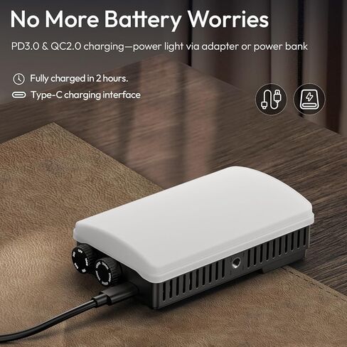 Ulanzi PL25 ضوء الفيديو ، 25W LED LED LID LIGHT MINI لوحة ثنائية اللون للتصوير الفوتوغرافي DSLR ، 3200LUX ، CRI≥96 2700K-6500K ، 2000MAH إضاءة محمولة قابلة لإعادة الشحن للصورة ، الفيديو ، يوتيوب ، ملازم ، ملازم in Saudi Arabia