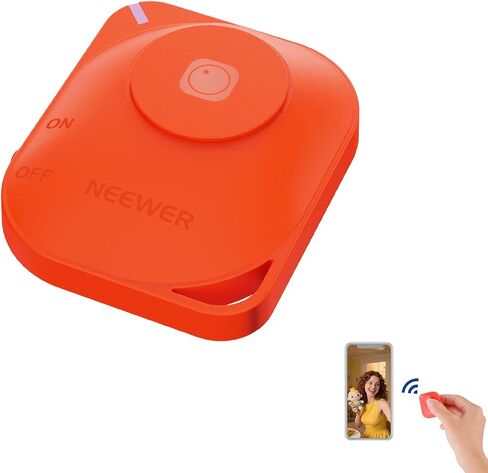 NEEWER RT116 Wireless Bluetooth Remote Camera Shutter Release Control Compatible with iPhone iPad Android Smartphone for Instagram Snapchat Selfie Photo Video Recording in Saudi Arabia