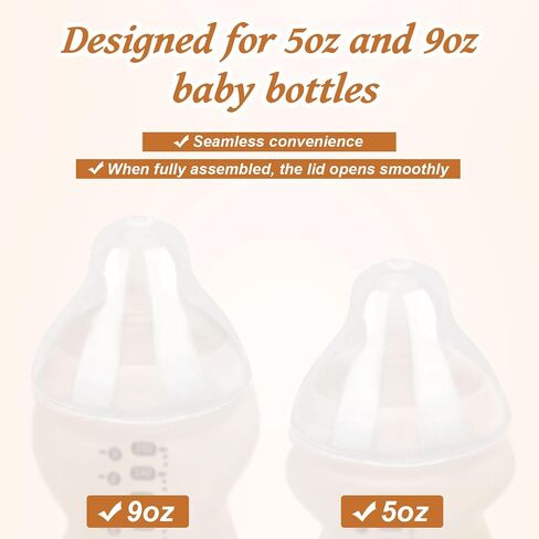4pcs Baby Bottle Lids Replacement for Tommee Tippee, Leakproof Seal & BPA-Free Caps Replacement Designed for 5oz and 9oz Bottles in Saudi Arabia