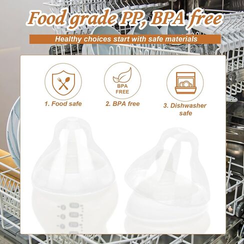4pcs Baby Bottle Lids Replacement for Tommee Tippee, Leakproof Seal & BPA-Free Caps Replacement Designed for 5oz and 9oz Bottles in Saudi Arabia