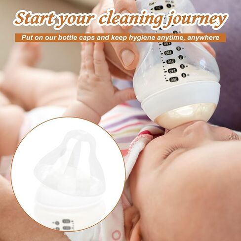 4pcs Baby Bottle Lids Replacement for Tommee Tippee, Leakproof Seal & BPA-Free Caps Replacement Designed for 5oz and 9oz Bottles in Saudi Arabia