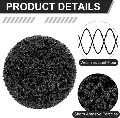 100 Pcs 2" Die Grinder Sanding Discs Change Strip Disc Diamond Nylon Abrasive Paint Stripper Wheel for Die Grinder Surface Prep Strip Grind Polish Burr Finish Rust Paint Removal (Black) in Saudi Arabia