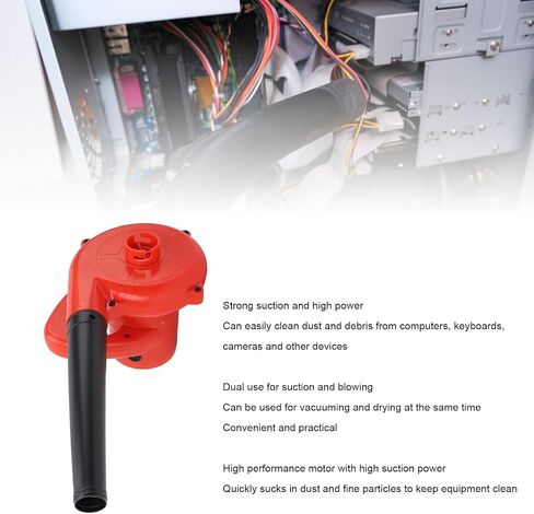 yosoo electric air bower ، شفط عالي الاستخدام منظف الغبار لكاميرا لوحة مفاتيح الكمبيوتر ، مع وظيفة الفراغ ، والهبال والتجفيف ، ومناسبة لمصنع المكتب المنزلي (u) in Saudi Arabia