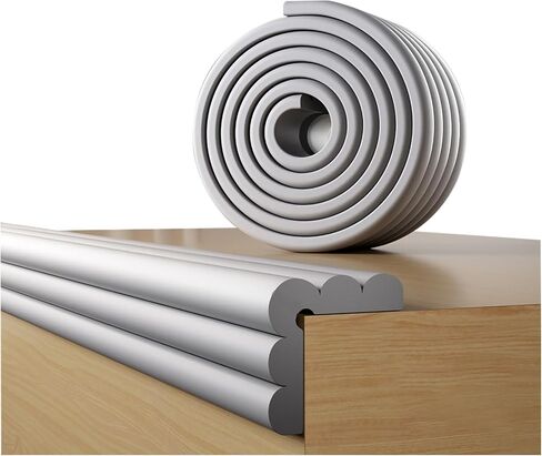 Multifunctional Foam Baby Safety Edge Guards,Bunk Bed Stairs Padding,Child Safety Bumper Strip,Baby Proofing Edge Protector,Suitable for Glass Table,Furniture,Fireplace,6.5 Ft/2m(Beige) in Kuwait