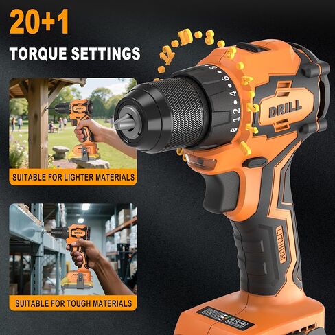 الحفر اللاسلكي (أداة فقط) متوافقة مع بطارية DeWalt 20V Max ، ما يصل إلى 620 رطل بدون فرش من 3/8 "تدريبات الطاقة ، 2 سرع in Saudi Arabia