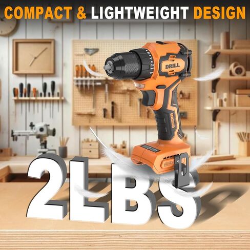 الحفر اللاسلكي (أداة فقط) متوافقة مع بطارية DeWalt 20V Max ، ما يصل إلى 620 رطل بدون فرش من 3/8 "تدريبات الطاقة ، 2 سرع in Saudi Arabia