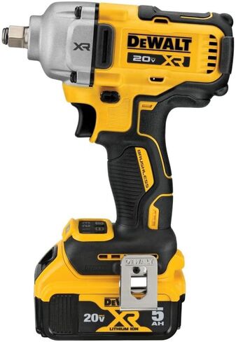 DeWalt 20V Max Impact Wrench ، اللاسلكي ، 1/2 بوصة ، بطاريتين وشاحن مشمولة (DCF891P2) in Saudi Arabia